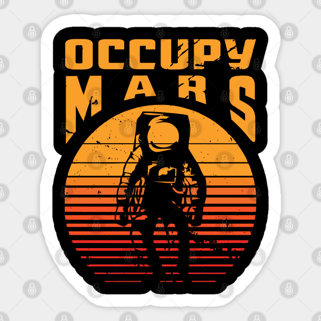 Occupy Mars Sticker by area-design